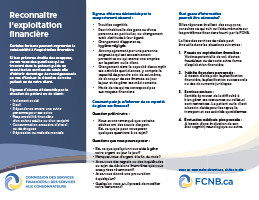 Reconnaître l'exploitation financière