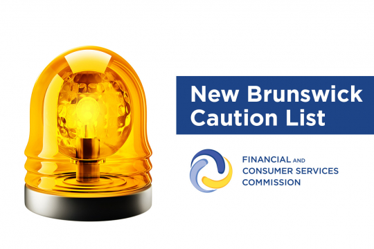 New Brunswick caution list.