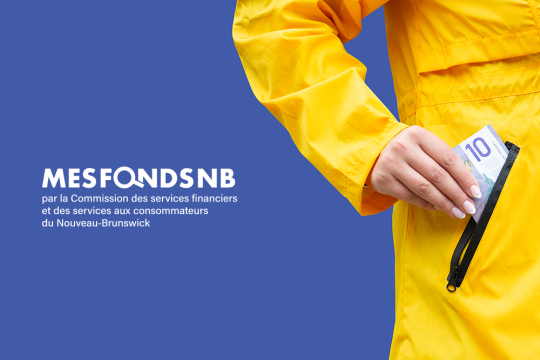 MesFondsNB par la Commission des services financiers et des services aux consommateurs du Nouveau-Brunswick.